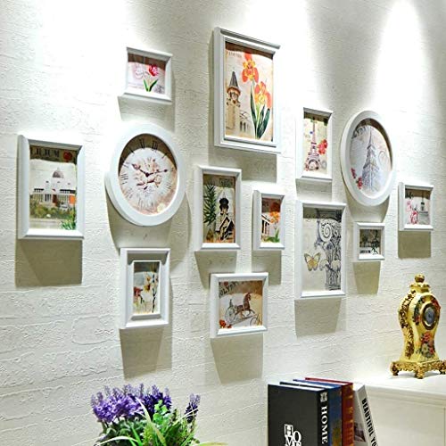 Objektrahmen Multi Picture Bilderrahmen Wand Set Runde Foto-Rahmen, 13 Stück Schwarz Bilderrahmen Wall Gallery Kit mit dekorativen Kunstdrucke & Hanging Vorlage, Holz Bilderrahmen Set, 4 Farben Photo Objektrahmen Multi Picture Bilderrahmen Wand Set Runde Foto-Rahmen, 13 Stück Schwarz Bilderrahmen Wall Gallery Kit mit dekorativen Kunstdrucke & Hanging Vorlage, Holz Bilderrahmen Set, 4 Farben Photo von BOFIBO