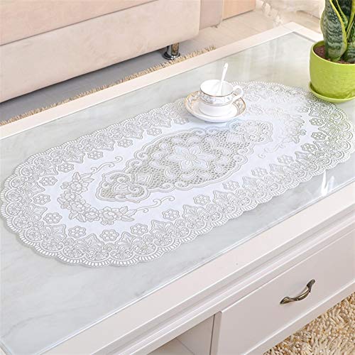 Rechteckige/längliche Tischdecken Couchtisch- Pad European Spitze Tischdecke Vergoldete PVC- elliptische Tischdecke Wasserdichtes - Bügeln Weiche Kunststoff- Matte Tafelkleed Weihnachts- und Neujahr von BOFIBO