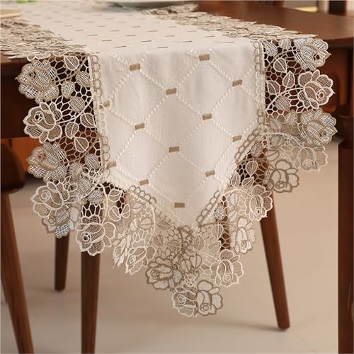 Tischläufer Home Tischwäsche Tischläufer, weiß, bestickte Spitze, for Hochzeitsfeier, Esstisch, Kommode, Schal, Spitzenstoff, waschbar, for Küche, Kaffee, Ende Für Partys, Hochzeiten, Esstische(P,40*1 Tischläufer Home Tischwäsche Tischläufer, weiß, bestickte Spitze, for Hochzeitsfeier, Esstisch, Kommode, Schal, Spitzenstoff, waschbar, for Küche, Kaffee, Ende Für Partys, Hochzeiten, Esstische(P,40*1 von BOFIBO