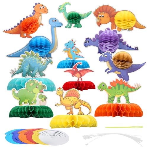 BOFRHME 12PCS Dinosaurier Honeycomb Ball Dekorationen, Dinosaurier Honeycomb Tiere Mittelstücke für Tischdekorationen, Dino Herzstück Tischaufsatz für Kinder Geburtstag Babydusche Partybedarf BOFRHME 12PCS Dinosaurier Honeycomb Ball Dekorationen, Dinosaurier Honeycomb Tiere Mittelstücke für Tischdekorationen, Dino Herzstück Tischaufsatz für Kinder Geburtstag Babydusche Partybedarf von BOFRHME