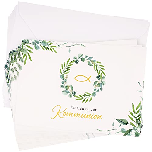 BOFUNX 12x Einladungskarten Kommunion mit 12x Umschlag Einladungskarten Taufe Kommunion Einladung Firmung für Jungen und Mädchen BOFUNX 12x Einladungskarten Kommunion mit 12x Umschlag Einladungskarten Taufe Kommunion Einladung Firmung für Jungen und Mädchen von BOFUNX