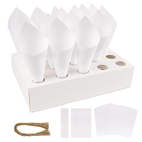 50 Stück Konfetti Kegel Hochzeit + Konfetti-Kegelhalter Hochzeit Konfetti Kegel für Hochzeit Party Konfetti Blütenblätter Candy Schokolade 50 Stück Konfetti Kegel Hochzeit + Konfetti-Kegelhalter Hochzeit Konfetti Kegel für Hochzeit Party Konfetti Blütenblätter Candy Schokolade von BOFUNX