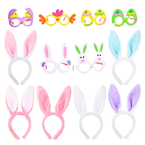 BOFUNX 12pcs Ostern Partybrillen Hasenohren Haarbänder Stirnbänder, Bunny Plüsch Haarreifen Lustige Brille für Kinder Geschenke Ostern Party Foto Requisiten BOFUNX 12pcs Ostern Partybrillen Hasenohren Haarbänder Stirnbänder, Bunny Plüsch Haarreifen Lustige Brille für Kinder Geschenke Ostern Party Foto Requisiten von BOFUNX