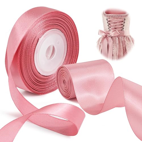 BOFUNX 2 Rolle Schleifenband Rosa Satinband Geschenkband Dekoband Stoffband für Dirndl Schnürung Band Taufe Hochzeit Basteln Bänder 1.5cm/5cm BOFUNX 2 Rolle Schleifenband Rosa Satinband Geschenkband Dekoband Stoffband für Dirndl Schnürung Band Taufe Hochzeit Basteln Bänder 1.5cm/5cm von BOFUNX