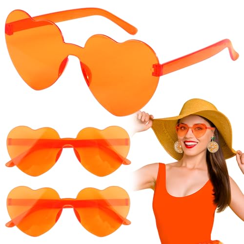 BOFUNX 2 Stück Herz Brille Rot/Rosa/Orange Herzförmige Brillen Lustige Partybrille für Valentinstag JGA Hochzeit Karneval Fasching Kostüm Mottoparty BOFUNX 2 Stück Herz Brille Rot/Rosa/Orange Herzförmige Brillen Lustige Partybrille für Valentinstag JGA Hochzeit Karneval Fasching Kostüm Mottoparty von BOFUNX