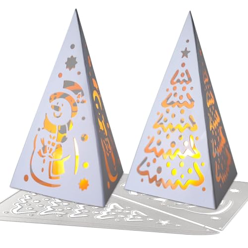 BOFUNX 2 Stücke Stanzschablonen Weihnachten Laterne Stanzform Windlicht Stanzschablonen Prägeschablonen Weihnachtsbaum Schneemann Lampenschirm Stanzen Cutting Dies für Weihnachten Handwerk Geschenk BOFUNX 2 Stücke Stanzschablonen Weihnachten Laterne Stanzform Windlicht Stanzschablonen Prägeschablonen Weihnachtsbaum Schneemann Lampenschirm Stanzen Cutting Dies für Weihnachten Handwerk Geschenk von BOFUNX