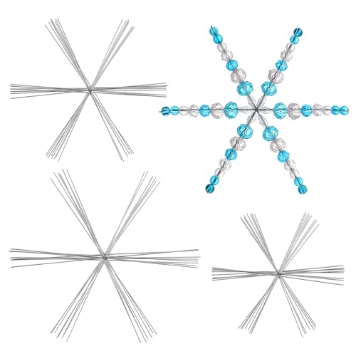 BOFUNX 24pcs Drahtsterne für Perlensterne Schneeflocke Drahtsterne Set 9.5/11.5/15cm Draht Basteln für Weihnachtsdeko Schneeflocken Anhänger DIY Handwerk BOFUNX 24pcs Drahtsterne für Perlensterne Schneeflocke Drahtsterne Set 9.5/11.5/15cm Draht Basteln für Weihnachtsdeko Schneeflocken Anhänger DIY Handwerk von BOFUNX