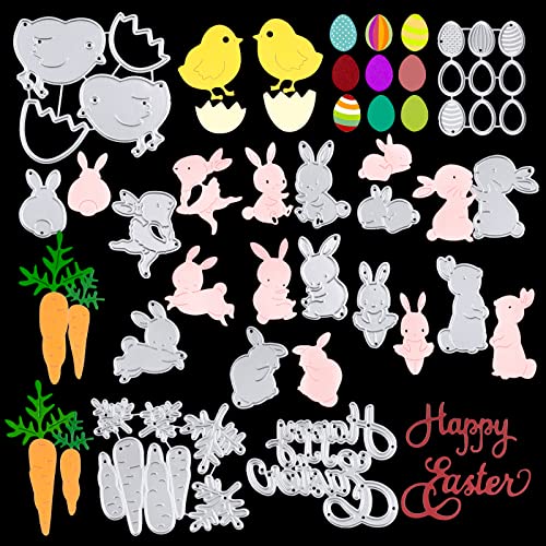 BOFUNX 25 Stück Stanzschablonen Ostern, Ostern Scrapbooking Stanzschablone Prägeschablonen Stanzformen Schneiden für DIY Scrapbooking Karten Handwerk Geschenk von BOFUNX