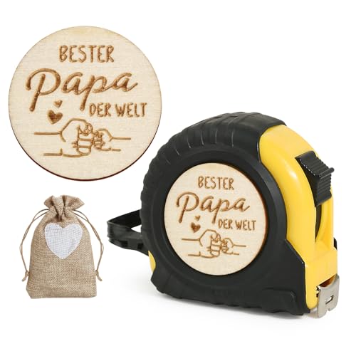 BOFUNX 3M Maßband für Papa, Vater Bandmaß mit Geschenkbeutel, Vater Kreative Geschenke für Vatertag Geburtstag Weihnachten von BOFUNX