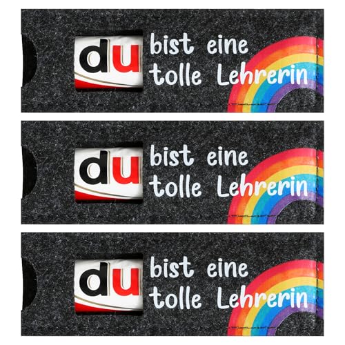 BOFUNX 3pcs Lehrerin Geschenk Dankeschön - Du bist eine tolle Lehrerin Geschenk Filz Schokolade Verpackung Erzieherin Abschied Geschenk Lehrer Lehrerin Dankeschön Geschenk Klein Abschiedsgeschenk BOFUNX 3pcs Lehrerin Geschenk Dankeschön - Du bist eine tolle Lehrerin Geschenk Filz Schokolade Verpackung Erzieherin Abschied Geschenk Lehrer Lehrerin Dankeschön Geschenk Klein Abschiedsgeschenk von BOFUNX