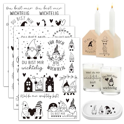 BOFUNX 4 Blätter Rub On Sticker Wichtelig Schwarz Transferaufkleber Folie für Weihnachten Geschenk Wichtelgeschenk Deko DIY Handwerk BOFUNX 4 Blätter Rub On Sticker Wichtelig Schwarz Transferaufkleber Folie für Weihnachten Geschenk Wichtelgeschenk Deko DIY Handwerk von BOFUNX