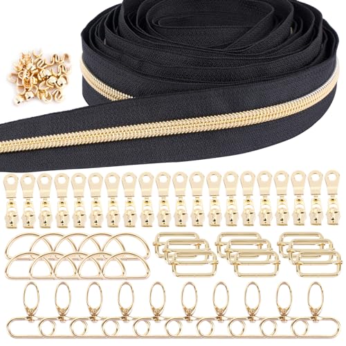 BOFUNX 6 Yards Reißverschlüsse mit 20 Stücke Reißverschlüsse Zipper 40 Stücke Reißverschlüsse Stopper und 30 Stücke 3.2cm D Ringe Karabiner Schnalle für Kleidung Taschen Nähen Reparatur BOFUNX 6 Yards Reißverschlüsse mit 20 Stücke Reißverschlüsse Zipper 40 Stücke Reißverschlüsse Stopper und 30 Stücke 3.2cm D Ringe Karabiner Schnalle für Kleidung Taschen Nähen Reparatur von BOFUNX