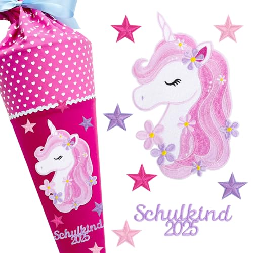 BOFUNX 8 Stücke Schultüte Aufnäher Einhorn Sterne Aufnäher Patches Bügelbild Kinder Aufbügelflicken für Schultüte Schulranzen Kleidung BOFUNX 8 Stücke Schultüte Aufnäher Einhorn Sterne Aufnäher Patches Bügelbild Kinder Aufbügelflicken für Schultüte Schulranzen Kleidung von BOFUNX