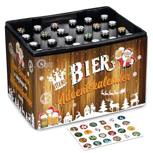 BOFUNX Bier Adventskalender 2025 Bierkasten-Banderole für Bierkasten Männer Advents Banderole Bierkasten mit 24 Aufkleber für Kronkorken Bierchen Advent Weihnachten Geschenk BOFUNX Bier Adventskalender 2025 Bierkasten-Banderole für Bierkasten Männer Advents Banderole Bierkasten mit 24 Aufkleber für Kronkorken Bierchen Advent Weihnachten Geschenk von BOFUNX