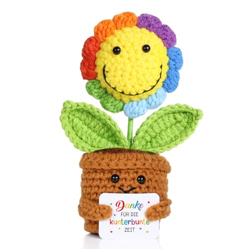 BOFUNX Erzieherin Geschenk, Gestrickte Sonnenblumen + Danke Karte + Organzasäckchen, Erzieherin Lehrerin Geschenk Glücksbringer für Abschied Danke Weihnachten Neujahr BOFUNX Erzieherin Geschenk, Gestrickte Sonnenblumen + Danke Karte + Organzasäckchen, Erzieherin Lehrerin Geschenk Glücksbringer für Abschied Danke Weihnachten Neujahr von BOFUNX