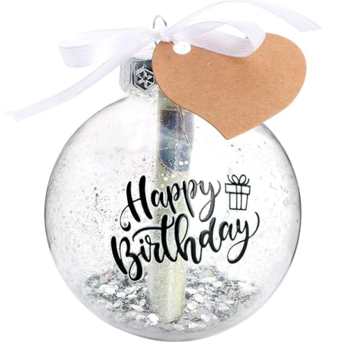 BOFUNX Geburtstag Geldgeschenke Verpackung, Plastik Dekoflasche mit Aufkleber Pailletten Reagenzgläser Geschenkanhänger Satinband, Kinder Erwachsene kreative Geburtstag Geschenke von BOFUNX