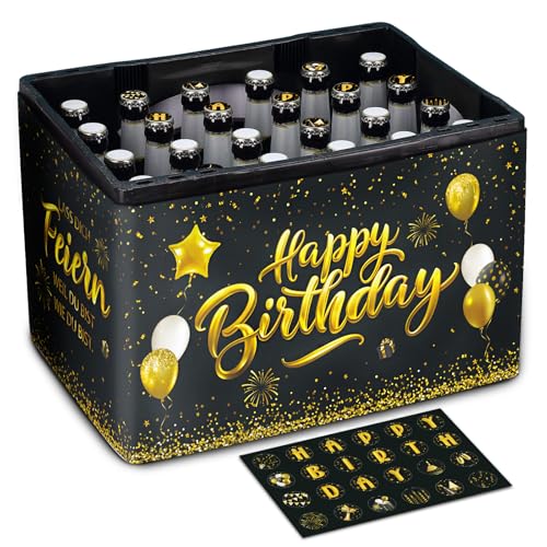 BOFUNX Geburtstagsgeschenk für Männer Bierkasten-Banderole und 24 Aufkleber für Kronkorken Bierflaschen Deko Geburtstag für Männer Papa Geschenk zum Geburtstag Vatertag Weihnachten BOFUNX Geburtstagsgeschenk für Männer Bierkasten-Banderole und 24 Aufkleber für Kronkorken Bierflaschen Deko Geburtstag für Männer Papa Geschenk zum Geburtstag Vatertag Weihnachten von BOFUNX
