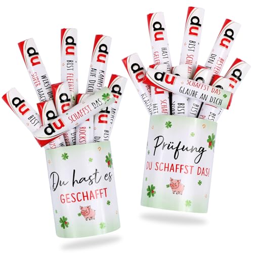 BOFUNX Glücksbringer Prüfung Aufkleber Set 2pcs Du schaffst das Prüfung Box Sticker + 20pcs Prüfung Bestanden Banderolen Aufkleber Viel Glück Glücksbringer Prüfung für Abitur Bachelor Master Doktor BOFUNX Glücksbringer Prüfung Aufkleber Set 2pcs Du schaffst das Prüfung Box Sticker + 20pcs Prüfung Bestanden Banderolen Aufkleber Viel Glück Glücksbringer Prüfung für Abitur Bachelor Master Doktor von BOFUNX