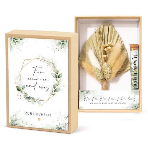 BOFUNX Hochzeitsgeschenke für Brautpaar Geldgeschenk Hochzeit Geld Geschenk Box Inklusive Geschenkbox Hochzeitskarte Trockenblumen Deko Reagenzglas zur Hochzeit Verlobung Hochzeitstag BOFUNX Hochzeitsgeschenke für Brautpaar Geldgeschenk Hochzeit Geld Geschenk Box Inklusive Geschenkbox Hochzeitskarte Trockenblumen Deko Reagenzglas zur Hochzeit Verlobung Hochzeitstag von BOFUNX