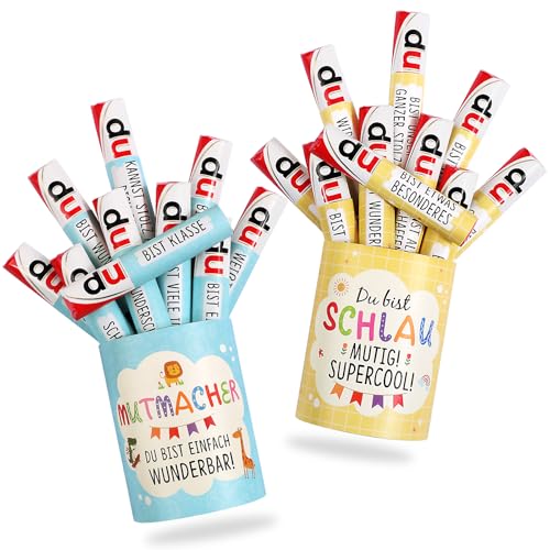 BOFUNX Mutmacher Geschenk Mutmacher Aufkleber Set 2pcs Mutmacher Box Sticker + 20pcs Banderolen Aufkleber Du Schaffst Das Geschenk Glücksbringer für Jungen Mädchen Prüfung Abschied BOFUNX Mutmacher Geschenk Mutmacher Aufkleber Set 2pcs Mutmacher Box Sticker + 20pcs Banderolen Aufkleber Du Schaffst Das Geschenk Glücksbringer für Jungen Mädchen Prüfung Abschied von BOFUNX