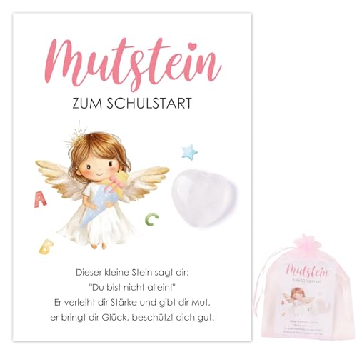 BOFUNX Mutstein Einschulungsgeschenk Schulkind Geschenk, Mutstein + Karte + Organzasäckchen, Schulanfang Schulstart Geschenk Schultüte Geschenk Schultüte Füllung BOFUNX Mutstein Einschulungsgeschenk Schulkind Geschenk, Mutstein + Karte + Organzasäckchen, Schulanfang Schulstart Geschenk Schultüte Geschenk Schultüte Füllung von BOFUNX