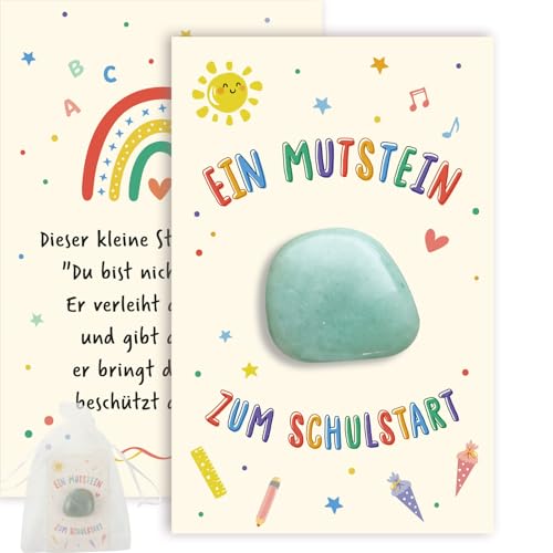 BOFUNX Mutstein Einschulungsgeschenk Schulkind Geschenk, Mutstein + Karte + Organzasäckchen, Schulanfang Schulstart Geschenk Schultüte Geschenk Schultüte Füllung BOFUNX Mutstein Einschulungsgeschenk Schulkind Geschenk, Mutstein + Karte + Organzasäckchen, Schulanfang Schulstart Geschenk Schultüte Geschenk Schultüte Füllung von BOFUNX