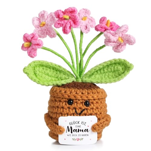 BOFUNX Mutter Geschenk, Gestrickte Blumen + Karte + Organzasäckchen, Mama Geschenk für Geburtstag Muttertag Weihnachten Neujahr BOFUNX Mutter Geschenk, Gestrickte Blumen + Karte + Organzasäckchen, Mama Geschenk für Geburtstag Muttertag Weihnachten Neujahr von BOFUNX