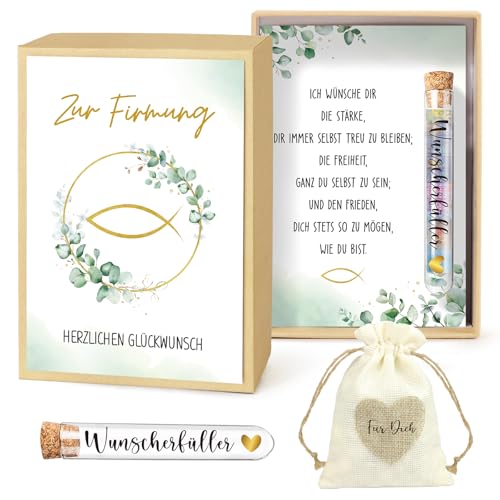 BOFUNX Verpackung Geldgeschenke zur Firmung Inklusive Karte Geschenkbox Kunststoff Reagenzglas Jutesäckchen Firmung Geschenke Geld Gutschein Verpackung für Jungen Mädchen BOFUNX Verpackung Geldgeschenke zur Firmung Inklusive Karte Geschenkbox Kunststoff Reagenzglas Jutesäckchen Firmung Geschenke Geld Gutschein Verpackung für Jungen Mädchen von BOFUNX