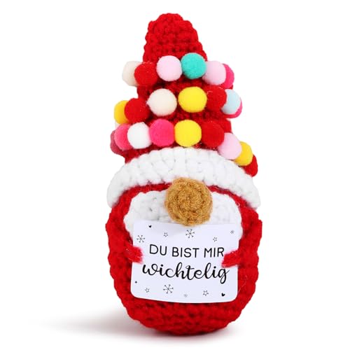 BOFUNX Weihnachtswichtel Geschenk Gestrickte Weihnachtswichtel Figur + Wichtel Karte + Organzasäckchen, Weihnachtszwerg Puppe Weihnachten Geschenk für Familien Freunde BOFUNX Weihnachtswichtel Geschenk Gestrickte Weihnachtswichtel Figur + Wichtel Karte + Organzasäckchen, Weihnachtszwerg Puppe Weihnachten Geschenk für Familien Freunde von BOFUNX
