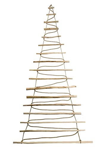 BOGATECO Handgemacht Weihnachtsbaum 205 cm hoch, aus Haselnussholz | Deko Anhänger | mit 10 m LED-Leuchten | Holzplatten verbunden mit einem Juteseil mit Einer Dicke von 6 mm BOGATECO Handgemacht Weihnachtsbaum 205 cm hoch, aus Haselnussholz | Deko Anhänger | mit 10 m LED-Leuchten | Holzplatten verbunden mit einem Juteseil mit Einer Dicke von 6 mm von BOGATECO