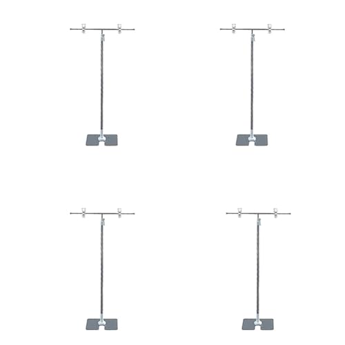 4 Sets von Postern T-Rahmen Werbetafel, verstellbarer Werbeständer, Flagge, Banner, Posterständer, T-Typ-C, Silber von BOGDTF