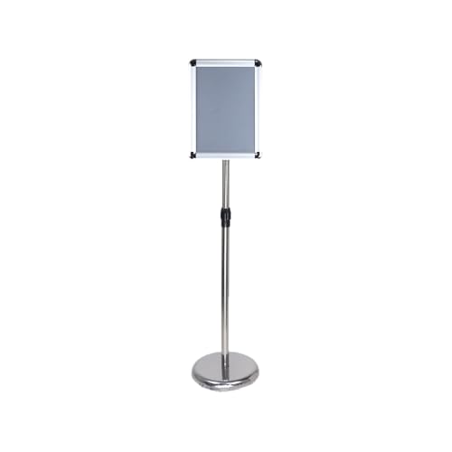 BOGDTF Bodenständer für Poster oder Kreidetafel, Schnapprahmen, 360° drehbar, für den Innen- und Außenbereich, für den gewerblichen Gebrauch, 24 x 32,7 cm, Silber BOGDTF Bodenständer für Poster oder Kreidetafel, Schnapprahmen, 360° drehbar, für den Innen- und Außenbereich, für den gewerblichen Gebrauch, 24 x 32,7 cm, Silber von BOGDTF