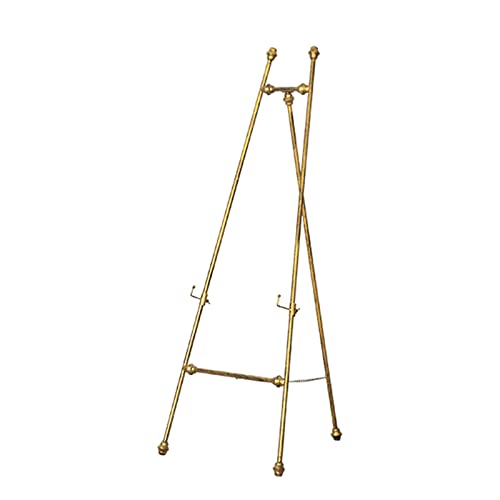 BOGDTF Klappbare Staffelei, Goldfarben, tragbar, für Hochzeitsschilder, Poster und Fotos, leicht, 120/150 cm hoch BOGDTF Klappbare Staffelei, Goldfarben, tragbar, für Hochzeitsschilder, Poster und Fotos, leicht, 120/150 cm hoch von BOGDTF