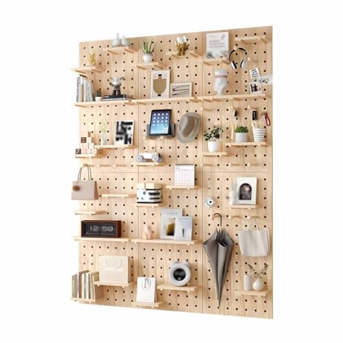 BOGDTF Kombinations-Set aus perforierten Paneelen, Lochwand aus Holz, 12 mm dick, Wandorganizer für Zuhause, Büro, Spiele und Garage. BOGDTF Kombinations-Set aus perforierten Paneelen, Lochwand aus Holz, 12 mm dick, Wandorganizer für Zuhause, Büro, Spiele und Garage. von BOGDTF