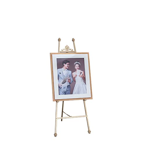 BOGDTF Malstaffelei, 120/150 cm hoch, goldfarbenes Metall, verstellbare faltbare Kunststaffelei für Erwachsene, tragbarer Posterständer für Hochzeit, Party und Hotel BOGDTF Malstaffelei, 120/150 cm hoch, goldfarbenes Metall, verstellbare faltbare Kunststaffelei für Erwachsene, tragbarer Posterständer für Hochzeit, Party und Hotel von BOGDTF