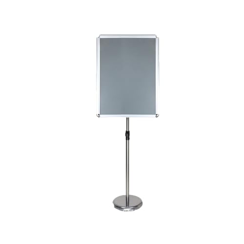 BOGDTF Verstellbarer Poster-Schilderständer, 24 x 32,7 cm/32,7 x 45 cm/45 x 62,4 cm, robuster Standfuß, bodenstehender Schilderhalter, Schnappverschluss, Aluminiumrahmen mit abgerundeten BOGDTF Verstellbarer Poster-Schilderständer, 24 x 32,7 cm/32,7 x 45 cm/45 x 62,4 cm, robuster Standfuß, bodenstehender Schilderhalter, Schnappverschluss, Aluminiumrahmen mit abgerundeten von BOGDTF