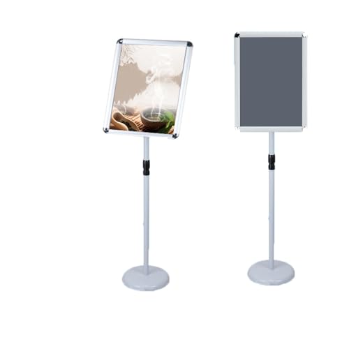 BOGDTF Verstellbarer Posterständer, strapazierfähig, aufklappbar, Aluminium, Standschilder, vertikaler und horizontaler Ansicht, 24,4 x 34,3 cm, Weiß BOGDTF Verstellbarer Posterständer, strapazierfähig, aufklappbar, Aluminium, Standschilder, vertikaler und horizontaler Ansicht, 24,4 x 34,3 cm, Weiß von BOGDTF