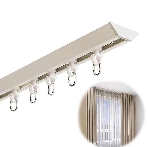 BOGDTF Vorhangschiene aus Aluminium, Vorhangschiene, gerade, Vorhangschiene für Wohnmobile, Vorhangschiene oben für Vorhänge, Raumteiler BOGDTF Vorhangschiene aus Aluminium, Vorhangschiene, gerade, Vorhangschiene für Wohnmobile, Vorhangschiene oben für Vorhänge, Raumteiler von BOGDTF