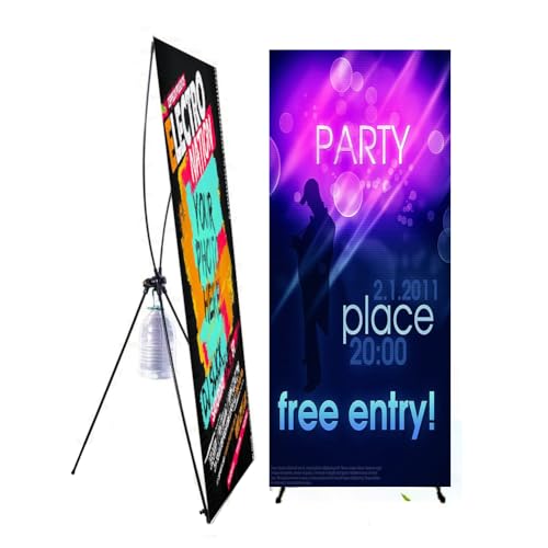 BOGDTF Winddichter X-Rahmen-Bannerständer, ideal für Handel, Displays und Ladendisplays, Bannerständer für Präsentationen, 2 Stück, 59,9 x 160 cm BOGDTF Winddichter X-Rahmen-Bannerständer, ideal für Handel, Displays und Ladendisplays, Bannerständer für Präsentationen, 2 Stück, 59,9 x 160 cm von BOGDTF