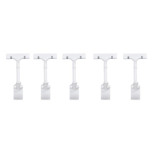 Clip-on Schild-Clip, Produktschild-Clip, beliebter Etiketten-Clip, Einzelhandel, Merchandise-Rack-Schild, Dual-Display-Clip, Schild-Clip, Preisschild-Display, 5 Stück, Weiß Clip-on Schild-Clip, Produktschild-Clip, beliebter Etiketten-Clip, Einzelhandel, Merchandise-Rack-Schild, Dual-Display-Clip, Schild-Clip, Preisschild-Display, 5 Stück, Weiß von BOGDTF