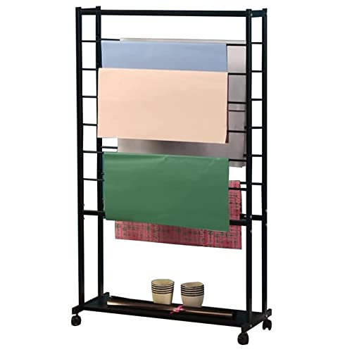 Geschenkband-Regal, Papierhalter mit Rädern, Rollenspender, beweglicher Stab, kommerzieller platzsparender Schal-Organizer, Präsentationsständer, Schrankstange zum Aufhängen von Kleidung von BOGDTF