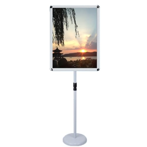Verstellbarer Outdoor-Schilderständer mit Sockel, geeignet für kommerzielle Einzelhandelsveranstaltungen, 360°-Display, 45 x 62,4 cm, weiß von BOGDTF