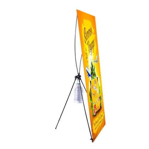 Winddichter Werbeständer für den Außenbereich, multifunktional, verstellbar, X-Rahmen, Banner, Präsentationsständer für Messen, Veranstaltungen, 1 Stück, 80 x 180 cm von BOGDTF