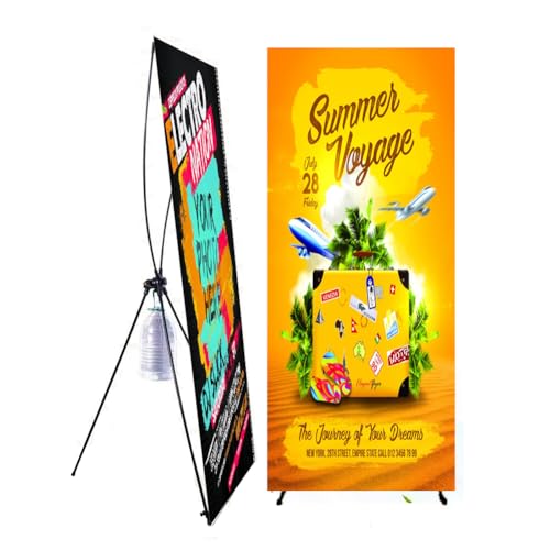 Winddichter Werbeständer für den Außenbereich, multifunktional, verstellbar, X-Rahmen, Banner-Display-Ständer für Messen, Veranstaltungen, 2 Stück, 80 x 180 cm Winddichter Werbeständer für den Außenbereich, multifunktional, verstellbar, X-Rahmen, Banner-Display-Ständer für Messen, Veranstaltungen, 2 Stück, 80 x 180 cm von BOGDTF