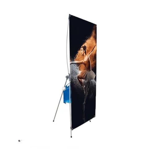 Winddichter X-Bannerständer, tragbarer Bannerständer für Display, Business, Werbung, geeignet für Partys und Veranstaltungen im Innen- und Außenbereich, Grau von BOGDTF