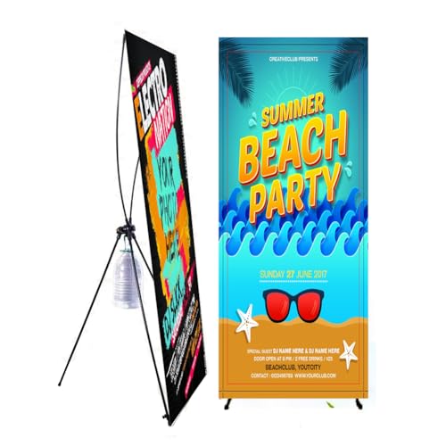 Winddichter X-Bannerständer, tragbarer Bannerständer für Display, Business, Werbung, geeignet für Partys und Veranstaltungen im Innen- und Außenbereich, Schwarz, 2 Stück, 80 x 180 cm Winddichter X-Bannerständer, tragbarer Bannerständer für Display, Business, Werbung, geeignet für Partys und Veranstaltungen im Innen- und Außenbereich, Schwarz, 2 Stück, 80 x 180 cm von BOGDTF