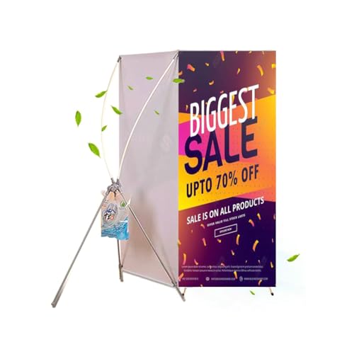X Banner Outdoor-Ständer, verstellbarer Bannerständer, Banner für Messen und Displays, Grau, 2 Stück, 80 x 180 cm X Banner Outdoor-Ständer, verstellbarer Bannerständer, Banner für Messen und Displays, Grau, 2 Stück, 80 x 180 cm von BOGDTF
