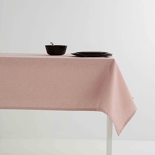 BOHEME Tischdecke, einfarbig, schmutzabweisend, Baumwolle, Rosa, 140 x 300 cm von BOHEME