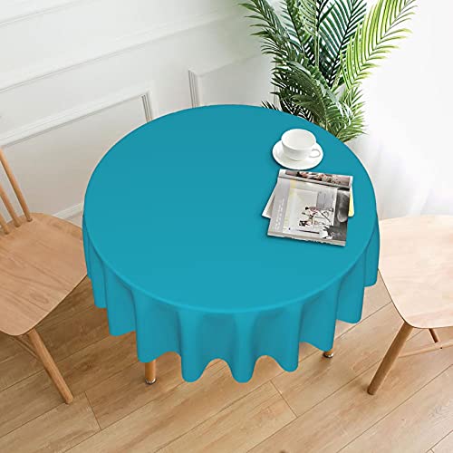 Runde Tischdecke, Pfauenblau, waschbar, Tischdecke, dekorative Feiertagstischdecken für den Esstisch in der Küche von BOHHO