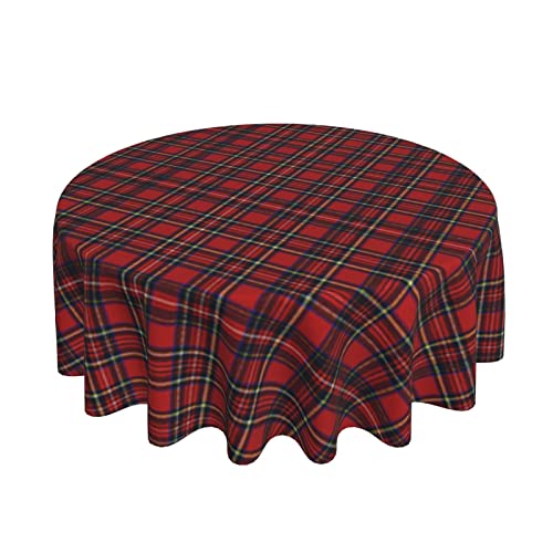 Runde Tischdecke Royal Stewart Tartan-Tischdecken, waschbare Tischdecke, dekorative Feiertagstischdecken für den Esstisch in der Küche Runde Tischdecke Royal Stewart Tartan-Tischdecken, waschbare Tischdecke, dekorative Feiertagstischdecken für den Esstisch in der Küche von BOHHO
